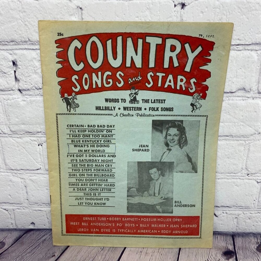 Vintage Country Song and Stars Magazine Sept.1965 - Jean Sheppard Bill Anderson